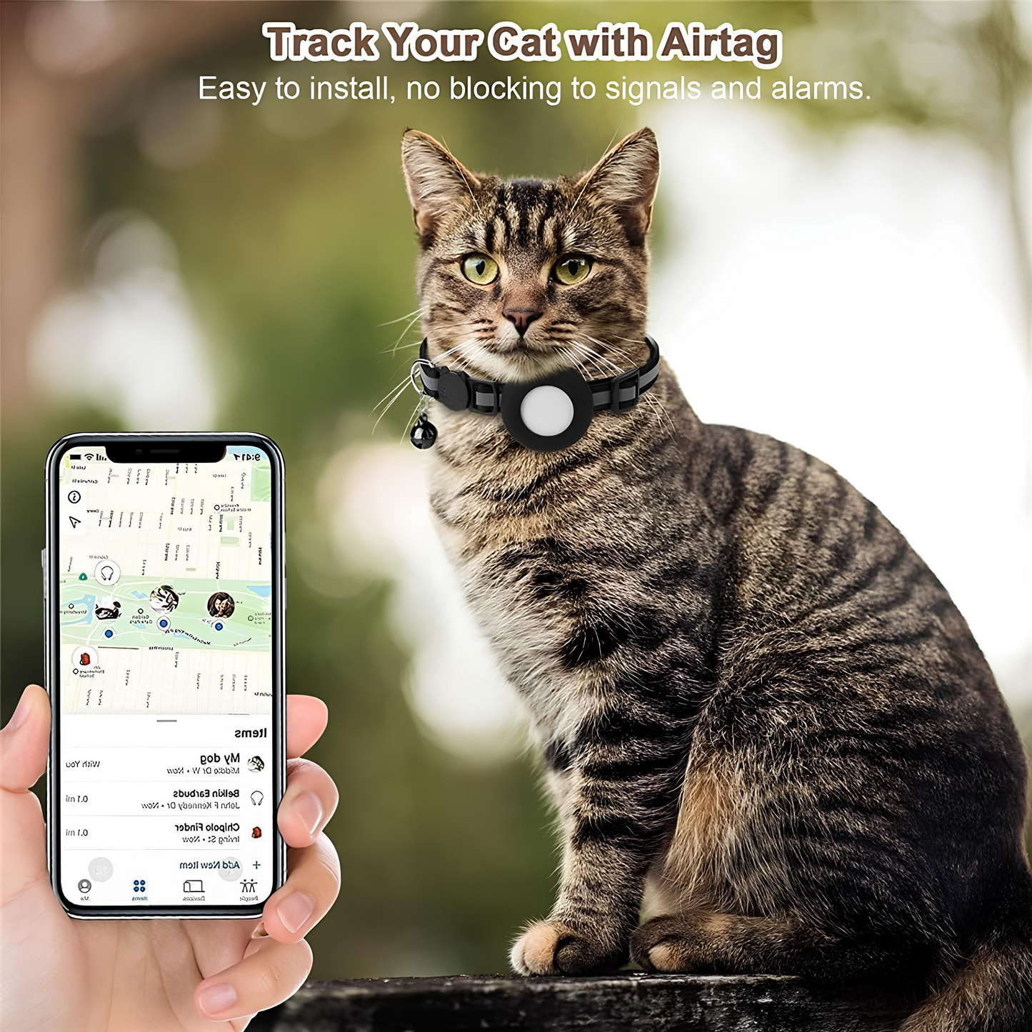 PawfectWorlds™ Collar Track– Pet AirTag Collar