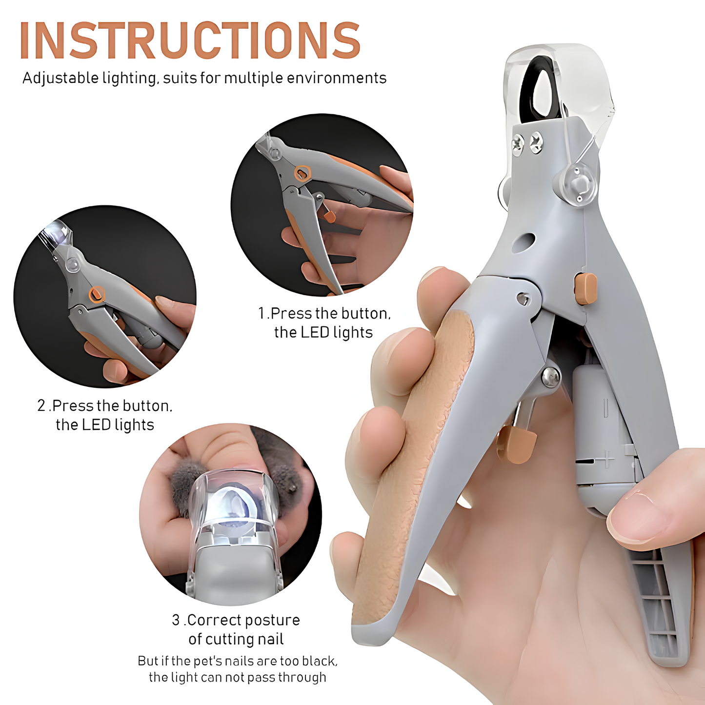 PawfectWorlds™ LED Cutter – Light Nail Clipper