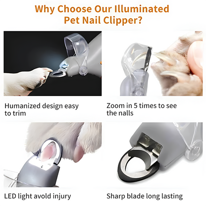 PawfectWorlds™ LED Cutter – Light Nail Clipper
